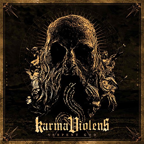 CD cover: dark skull illustration with serpent and ornate border.
