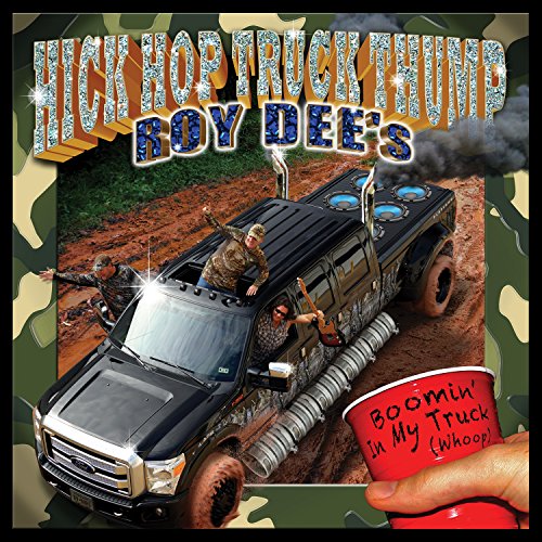 CD cover: truck with speakers, people, and camouflage background.