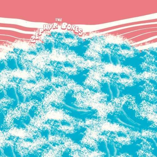 Vinyl record cover with blue wave illustration and white text.