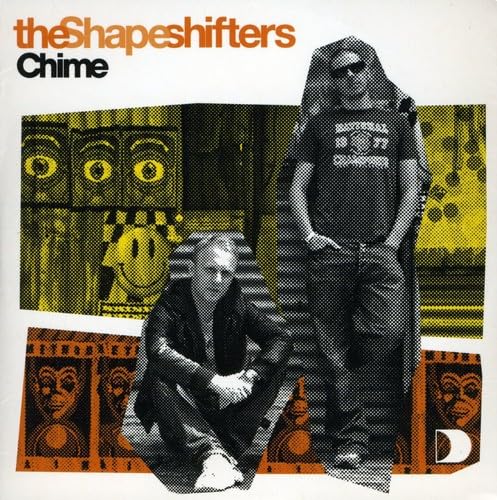 CD cover for Shapeshifters’ “Chime” featuring two men and patterned graphics.