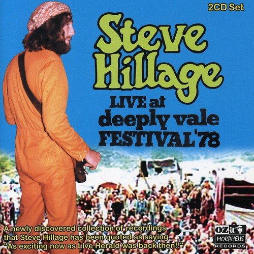 Steve Hillage album cover: man in orange jumpsuit, festival crowd.