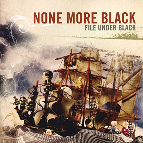 CD cover featuring a model ship with small figures on a stormy sea.