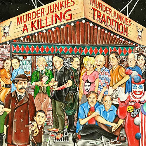 CD cover art depicting numerous horror and slasher film characters.