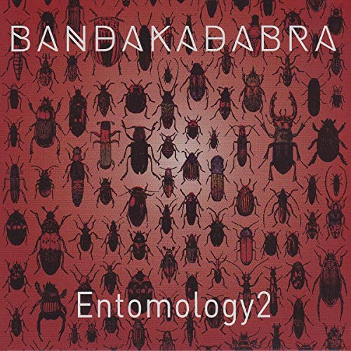 CD cover featuring various black beetle illustrations on a red background with white text.