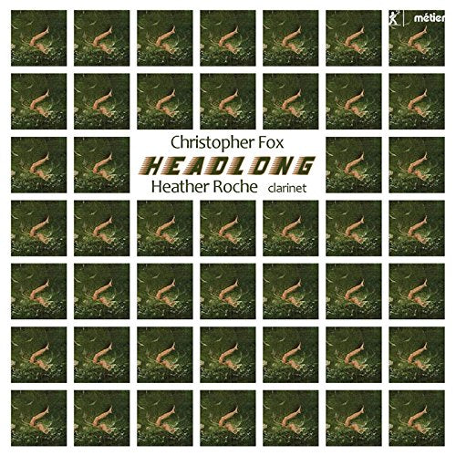 CD cover with repeating images of a leaping salmon and text: "Headlong" by Christopher Fox.