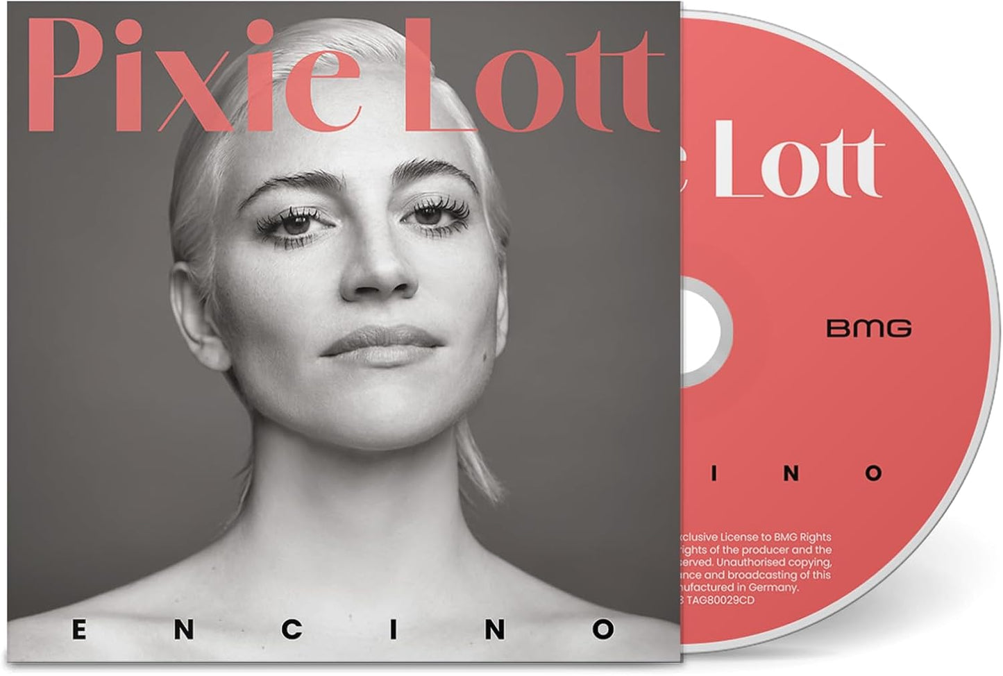 Pixie Lott album "Encino" CD cover with artist portrait and disc.