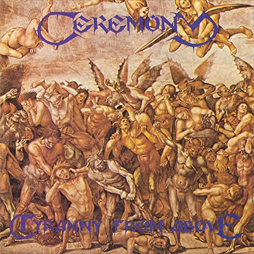 CD cover: chaotic painting of struggling figures and winged creatures.