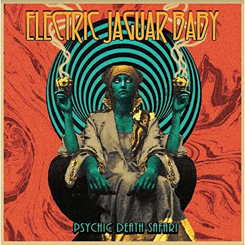CD cover: woman in chair with swirling hypnotic background.