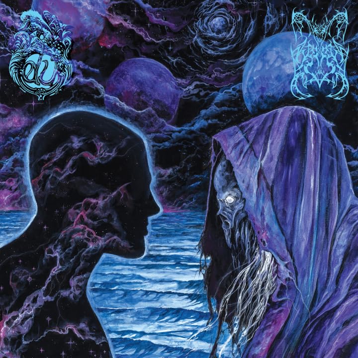 CD cover: cosmic scene with two spectral figures facing each other.