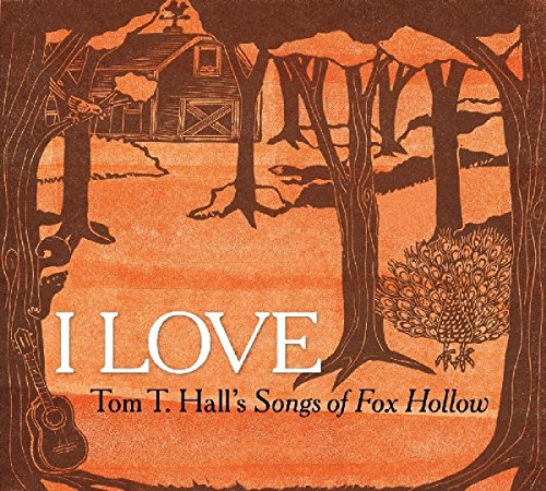 CD cover: rustic illustration of a cabin, trees, and a peacock.