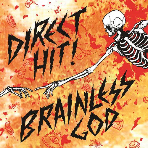 Orange album cover with a skeletal figure and bold black text.