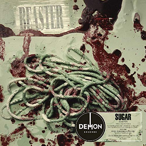 Beaster" vinyl record cover with splattered red paint and green rope.