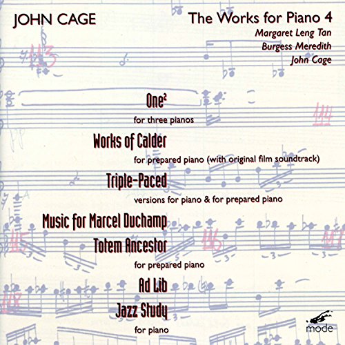 CD cover for John Cage piano works performed by Margaret Leng Tan.