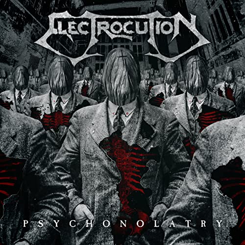 CD cover: dark figures in suits with obscured faces, red accents.