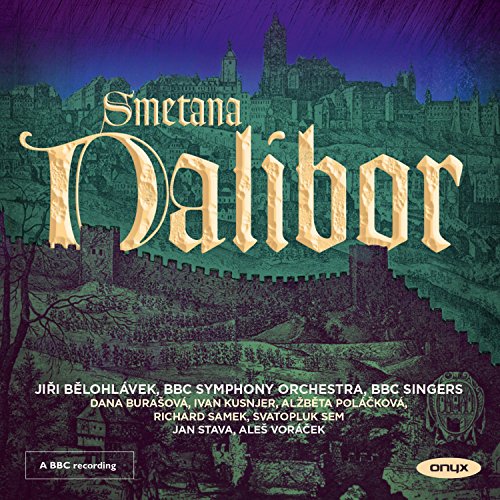 CD cover for Smetana’s “Dalibor” featuring a castle silhouette.