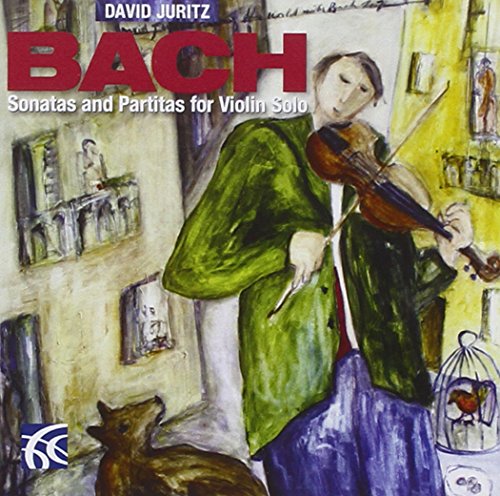 CD cover: painterly image of violinist with dog and birdcage.
