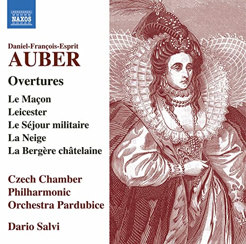 CD cover featuring a portrait of Daniel-François-Esprit Auber and orchestral details.