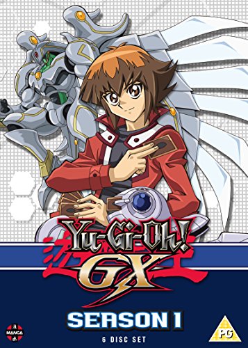 Yu-Gi-Oh! GX Season 1 DVD cover with anime character and robot.