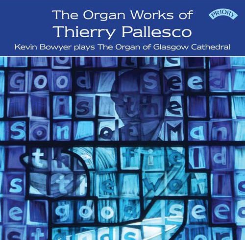 CD cover for Thierry Pallesco organ works, featuring abstract blue blocks.