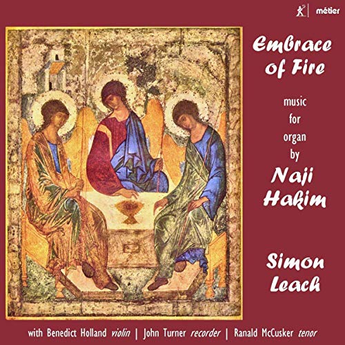 CD cover featuring a religious icon of three haloed figures and red text.
