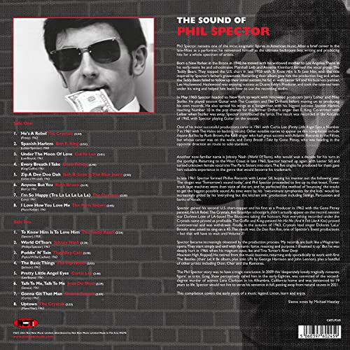 Vinyl record cover for "The Sound Of Phil Spector" featuring a portrait of Spector.