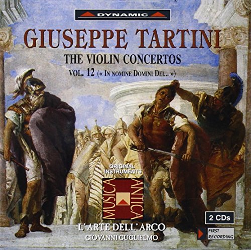 CD cover for Tartini’s Violin Concertos Vol. 12, featuring classical artwork.