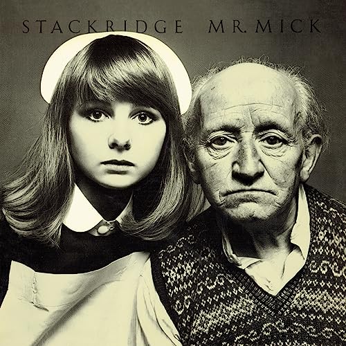 Black and white portrait of a young woman and an elderly man.