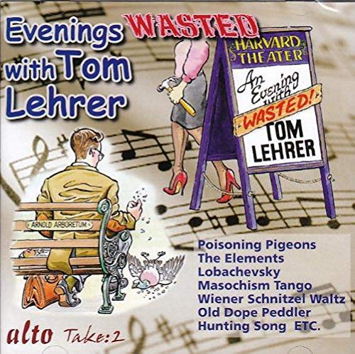 CD cover for Tom Lehrer’s “Evenings Wasted With…” album, illustrated scene.