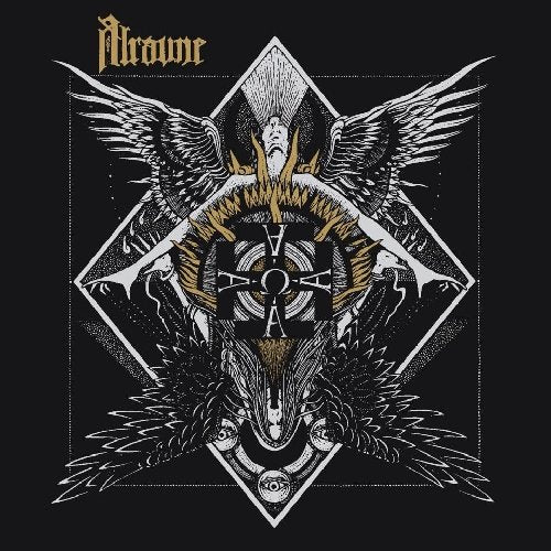 Alraune CD cover: black and white illustration of a winged skull.
