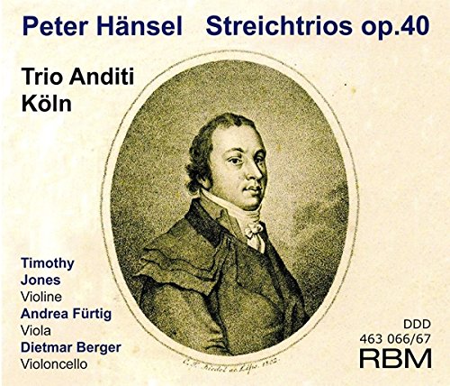 CD cover featuring a portrait of composer Peter Hänsel and text details.