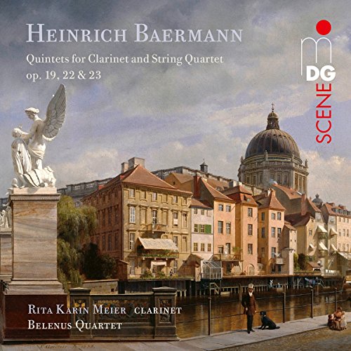 CD cover: cityscape with statues, musicians, and text "Heinrich Baermann.