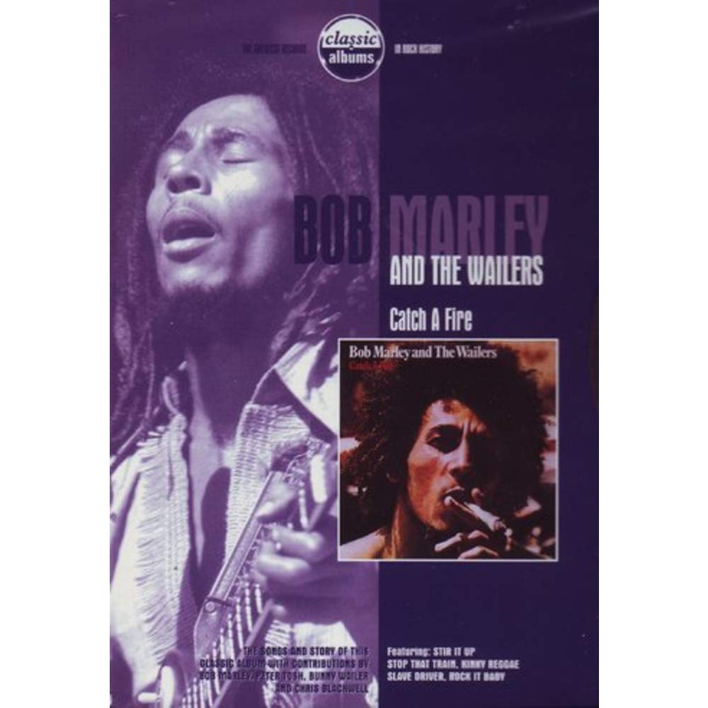 Bob Marley album cover, "Catch A Fire", featuring a portrait of Marley.