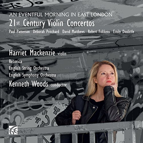 CD cover featuring violinist Harriet Mackenzie against a graffiti wall.