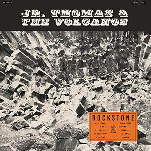 CD cover for Jr. Thomas & The Volcanos’ “Rockstone” with basalt columns.