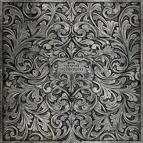 Turnpike Troubadours album cover, ornate silver floral design, band name centered.