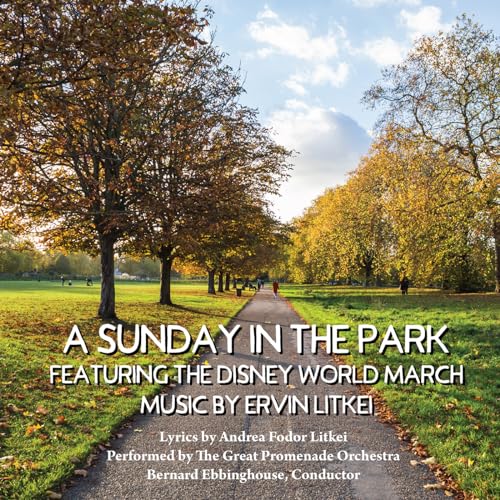 CD cover: park path receding towards trees under a cloudy sky.