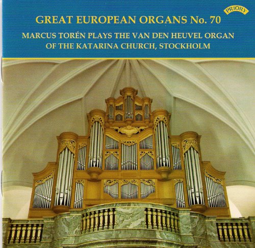 CD cover featuring a golden church organ inside Katarina Church, Stockholm.