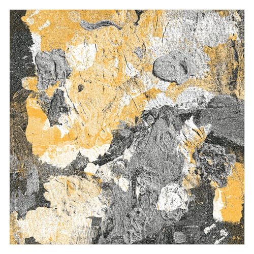 Abstract yellow and gray textured album cover for Bdrmm’s “Standard Tuning.”