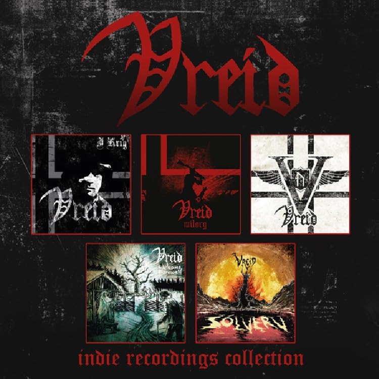 Vreid 5-CD collection cover with band logo and album art imagery.