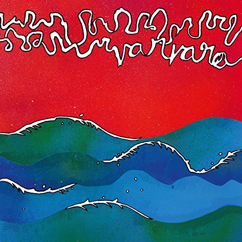 CD cover: red sky above stylized blue and green waves.
