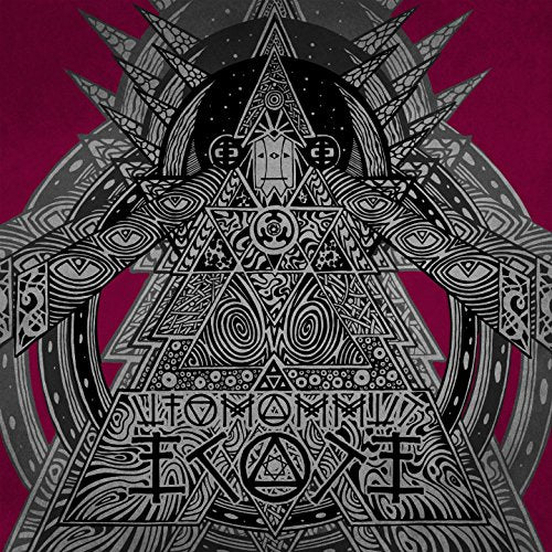 Black and white geometric design with eyes and the band name Ufomammut.