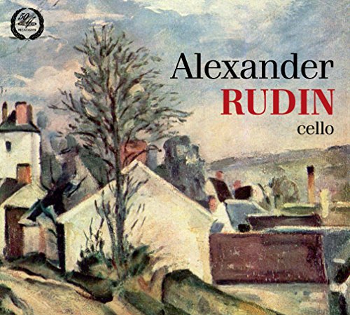 CD cover for Alexander Rudin’s cello compilation, featuring a landscape painting.