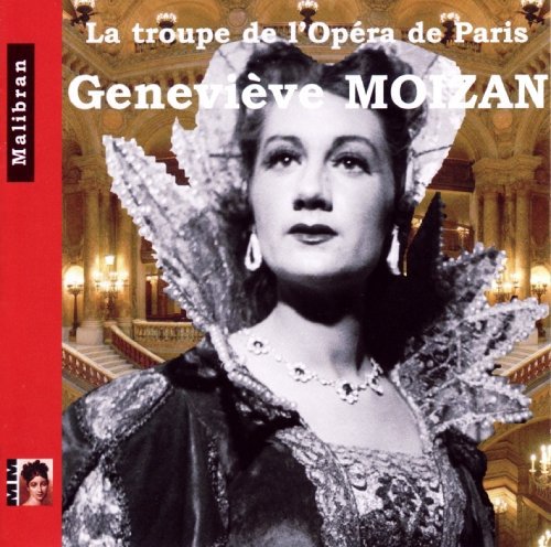 CD cover featuring Geneviève Moizan in opera costume, black and white portrait.