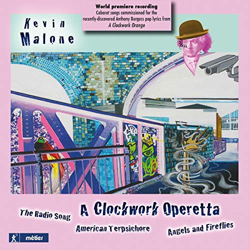CD cover for “Maloneclockwork Operetta” featuring surreal, colorful imagery.