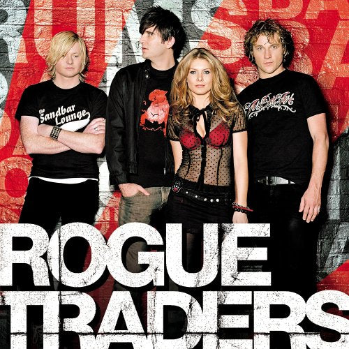 Rogue Traders band portrait with band name in large white letters.