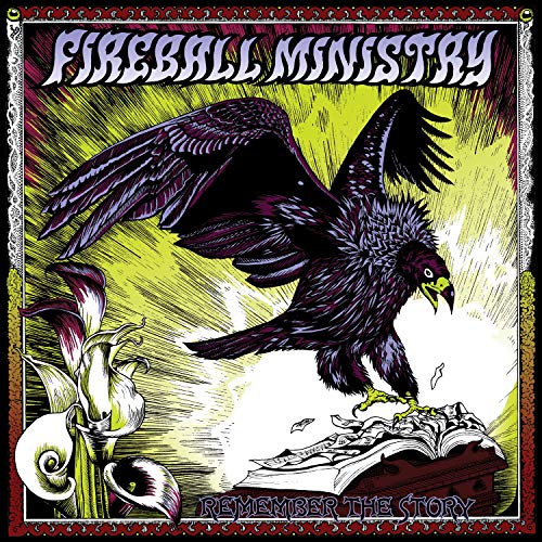 CD cover: black bird with open book, ornate yellow and purple design.