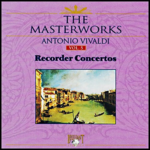 CD cover for Vivaldi’s “Recorder Concertos”, featuring a Venetian canal scene.