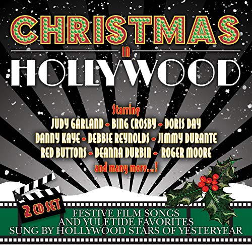 “Christmas in Hollywood” 2CD cover featuring classic film stars and festive decor.