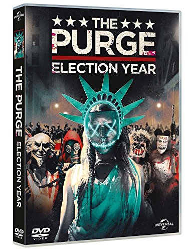 DVD cover for "The Purge: Election Year" featuring masked figures.
