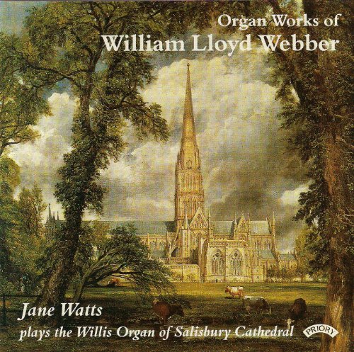 CD cover: Salisbury Cathedral spire amidst trees, with artist names.